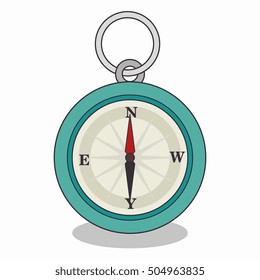 compass guide device isolated icon
