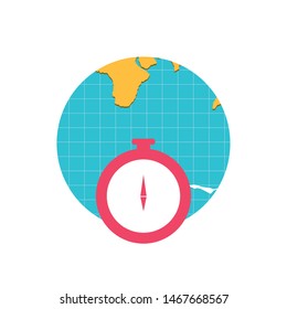 compass guide device in world planet