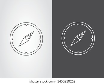 Compass Guide Exploration Discovery Journey Icon Symbol