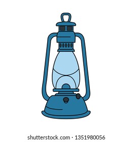compass guide with kerosene lamp