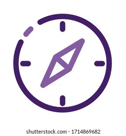 compass guide line style icon vector illustration design