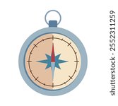 compass guide route camping icon