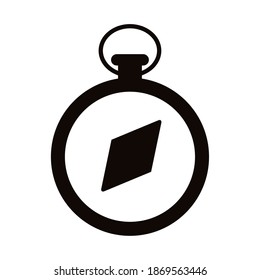 compass guide silhouette style icon vector illustration design