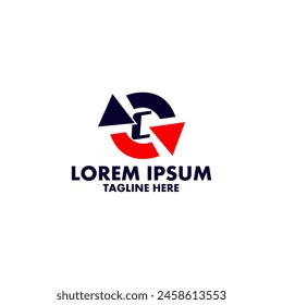 Compass Guide Solution Initial C logo design vector