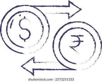 Compass hand drawn vector illustration