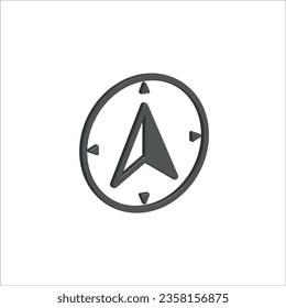 compass icon 3d vector illustration