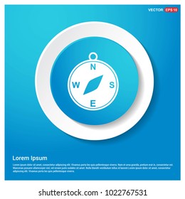 Compass icon Abstract Blue Web Sticker Button