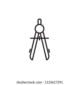 Compass icon, architecture symbol vector illustration.