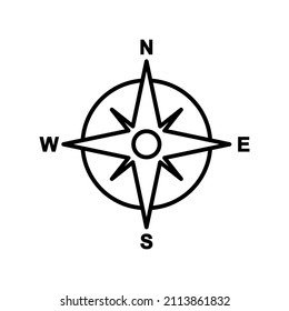 Compass icon. arrow compass icon sign and symbol