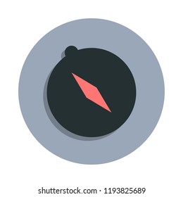 compass icon in badge style. One of web collection icon can be used for UI, UX