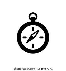 Compass Icon in Black Color