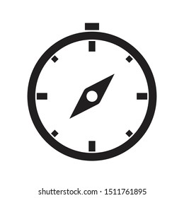compass icon black and isolated vector illustration