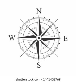 COMPASS ICON BLACK - VECTOR