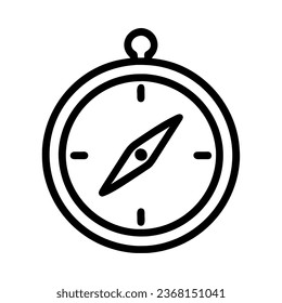 compass icon black vector isolated