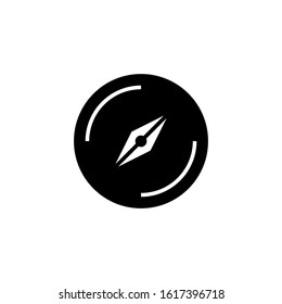 compass icon black and white