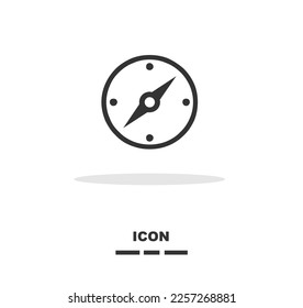 Compass icon in black and white colour