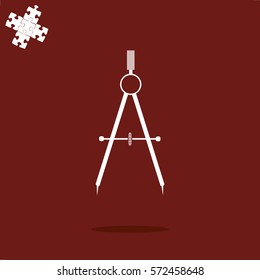 compass. icon black and white vector illustration