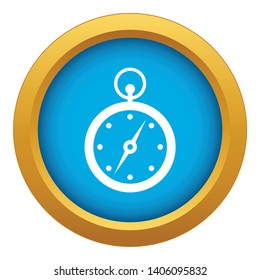Compass icon blue vector isolated on white background for any design