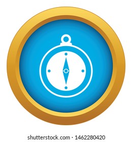 Compass icon blue vector isolated on white background for any design