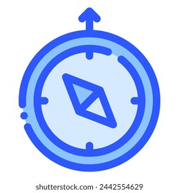 compass icon in bluetone style