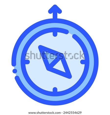 compass icon in bluetone style