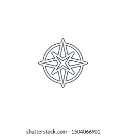 Compass icon. Camp tool symbol