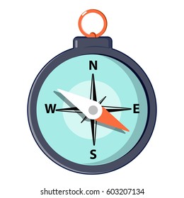 Compass Icon. Cartoon Illustration Of Compass Vector Icon For Web