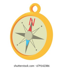 Compass icon. Cartoon illustration of compass vector icon for web