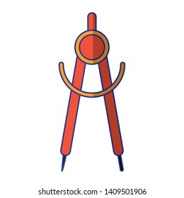 compass icon cartoon isolated vector illustration graphic design