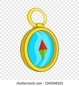 Compass icon in cartoon style on a background for any web design 