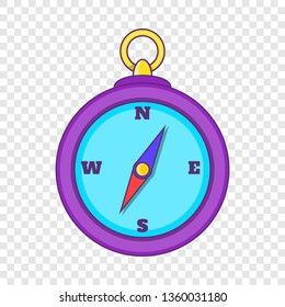 Compass icon in cartoon style on a background for any web design 