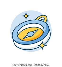 Icono de brújula limpia y moderna Ilustración vectorial