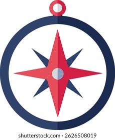Ilustración vectorial de color de icono de brújula