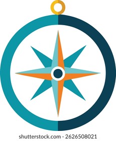 compass icon color vector illustration