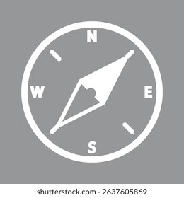 Compass icon. Colored vector illustration.