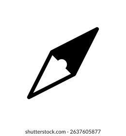 Compass icon. Colored vector illustration.