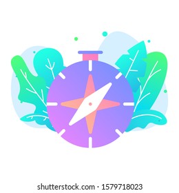 compass icon colorful gradient illustration