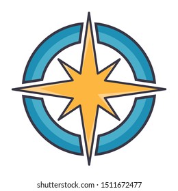 compass icon. colorful icon. vector graphics