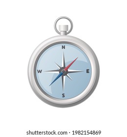 Compass icon concept. Colored flat vector illustration. Isolated on white background.