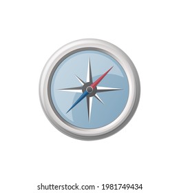 Compass icon concept. Colored vector illustration. Isolated on white background.