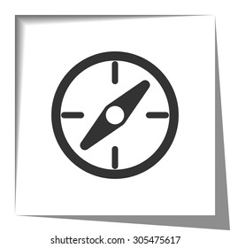 Compass icon with cut out shadow effect