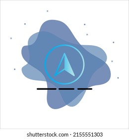 Compass Icon Design, With Background
