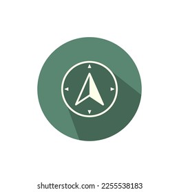 Compass Icon Design, Colored and Shaded, Vector Illustration