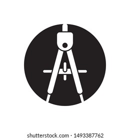 compass icon design flat vector