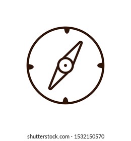 Compass icon design, Instrument tool navigation location travel and direction theme Vector illustration