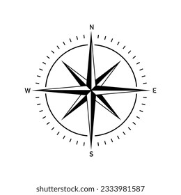 compass icon design. navigation guidance sign and symbol.