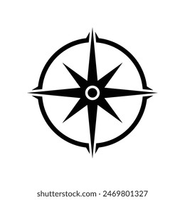 compass icon design. navigation guidance sign and symbol.