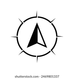 compass icon design. navigation guidance sign and symbol.