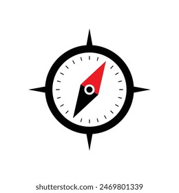 compass icon design. navigation guidance sign and symbol.
