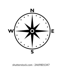 compass icon design. navigation guidance sign and symbol.